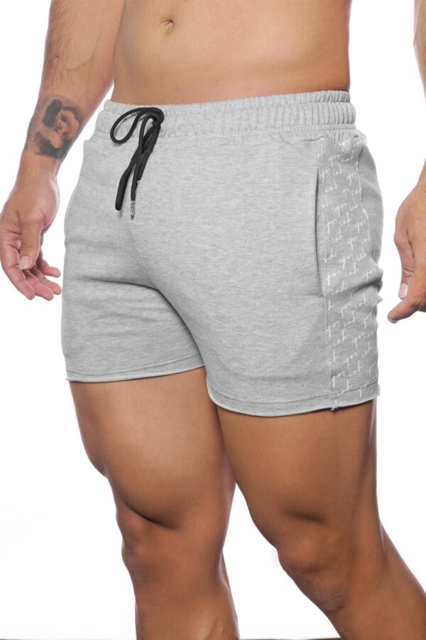 Pantaloneta Bandas Corta Gris INH Sportswear